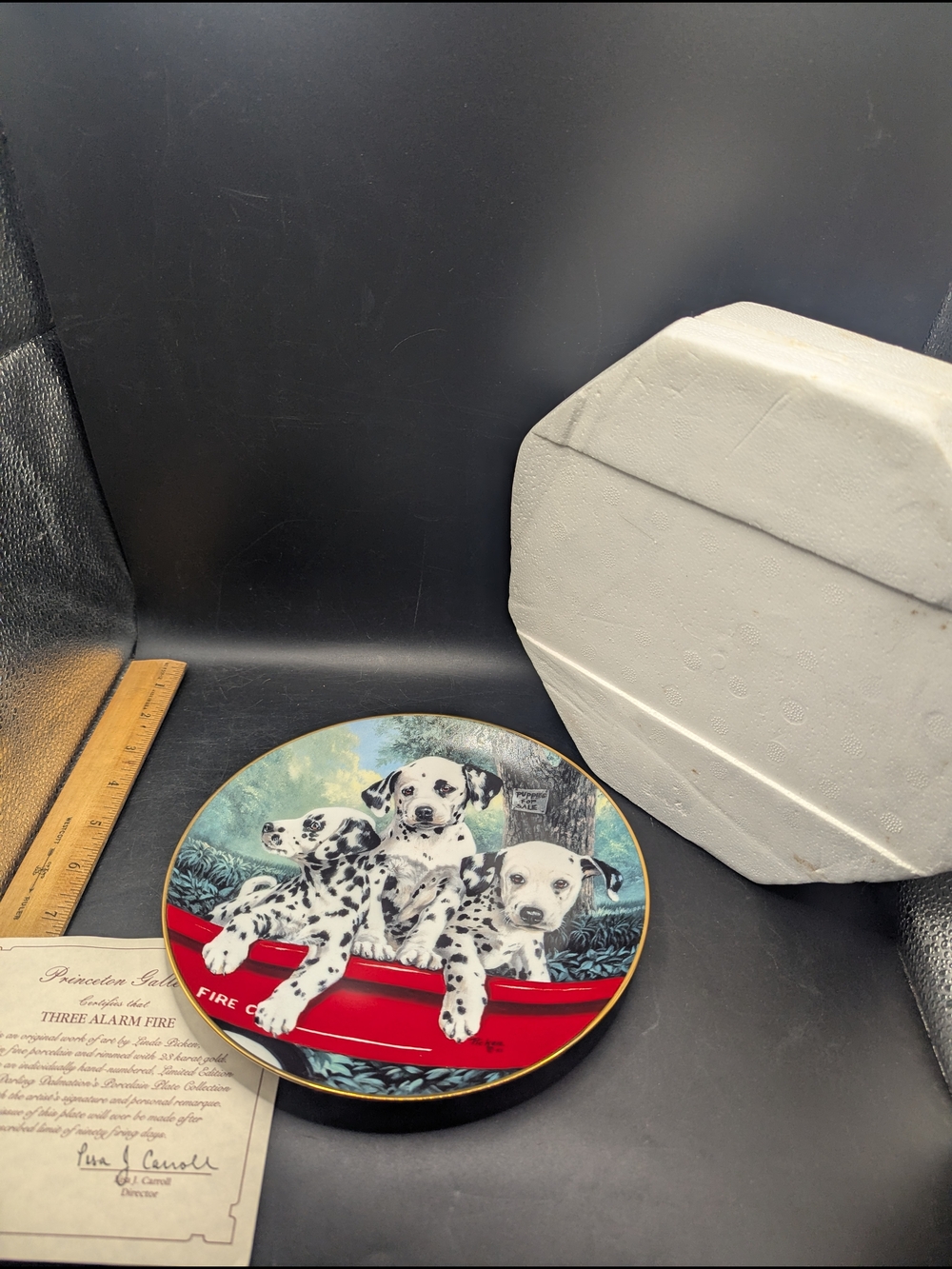 Vintage "Three Alarm Fire” Princeton Gallery Plate Numbered Commemorative Limite